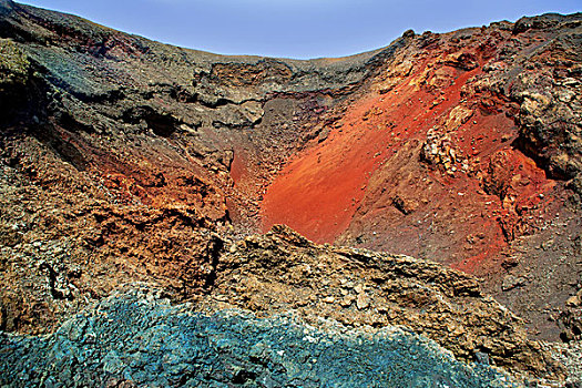 兰索罗特岛,帝曼法雅,彩色,火山岩,石头