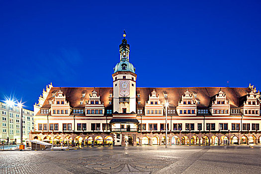 老市政厅,莱比锡,萨克森,德国,欧洲
