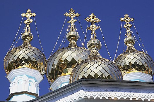 洋葱形屋顶,圣诞老人,大教堂,阿拉木图,哈萨克斯坦