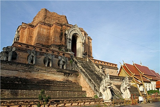 寺院,契迪,清迈,泰国