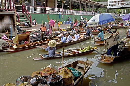 商家,游泳,市场,泰国