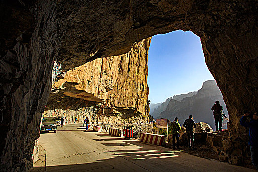 河南,林州,太行山,岩石,天路,挂壁公路,山路