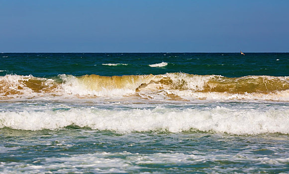 海洋,波浪,岸边