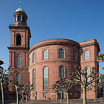 教堂,法兰克福,黑森州,德国,欧洲
