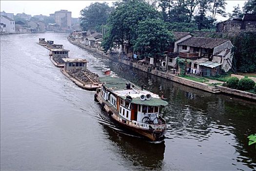 苏州,驳船,大运河