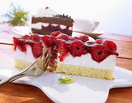冰冻,树莓蛋糕