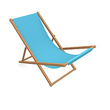 沙滩椅,白色背景