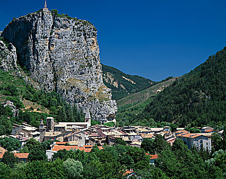 普罗旺斯,乡村,生动,风景,脚,岩石,峭壁
