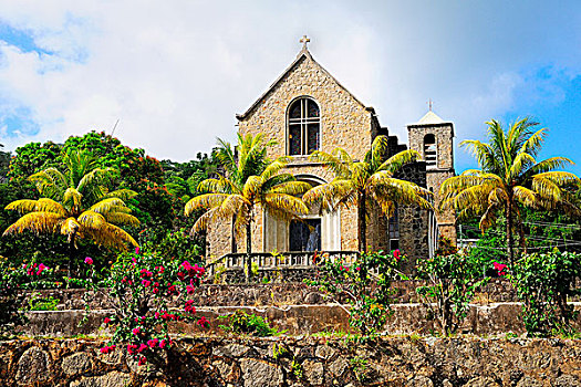 教堂,圣玛丽岛,靠近,马埃岛,塞舌尔,非洲