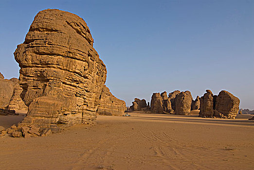 石头,荒芜,靠近,阿尔及利亚,非洲