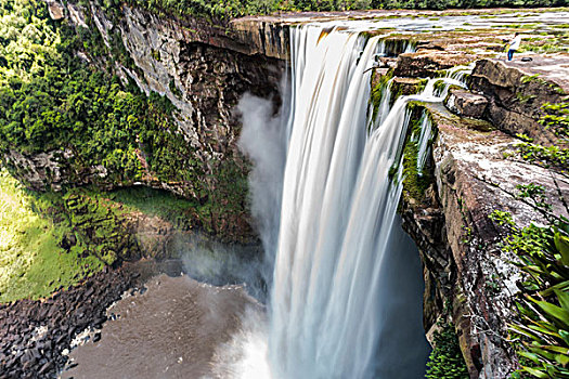 南美,圭亚那,瀑布,风景,流动