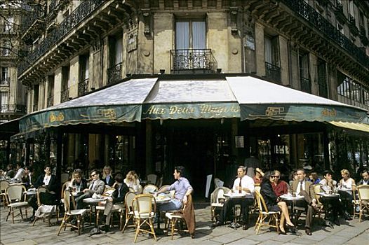 法国,巴黎,露天咖啡馆