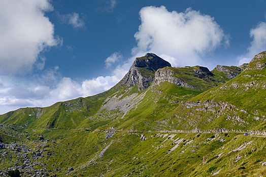 山,道路,山丘,国家公园,靠近,黑山,欧洲