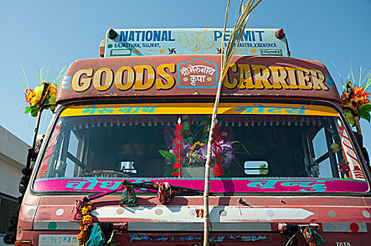 装饰,卡车,拉贾斯坦邦,印度