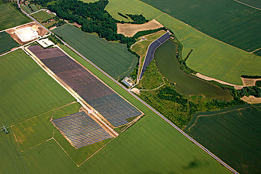 太阳能收集,图林根州,德国,欧洲