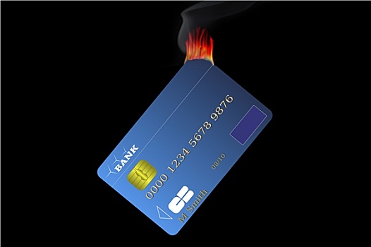 信用卡,燃烧