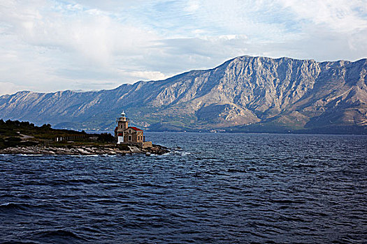 灯塔,靠近,赫瓦尔岛,岛屿,达尔马提亚,克罗地亚