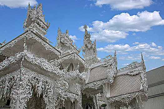 泰北清莱白庙又叫,龙昆寺,灵光寺或白龙寺,wat,rong,khun