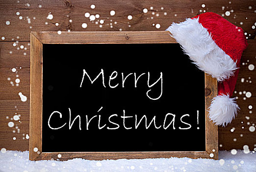 卡,黑板,圣诞快乐,雪花,雪