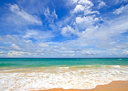 白沙滩,夏天,普吉岛,泰国