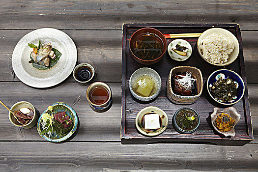 缠结,岛屿,蔬菜,自助餐厅,茶,日本