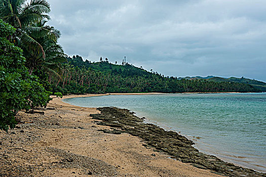 海滩,珊瑚海岸,维提岛,斐济,南太平洋