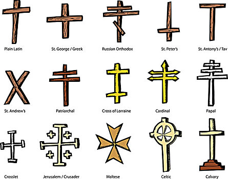 多样,基督教,耶稣十字架,造型