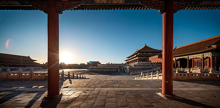 北京故宫太和殿全景图