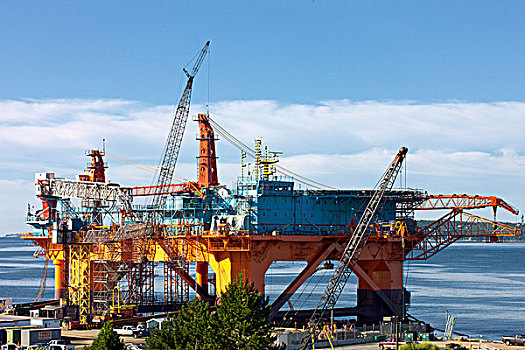 路易斯安那,石油钻机,修理,达特茅斯港口,新斯科舍省,加拿大