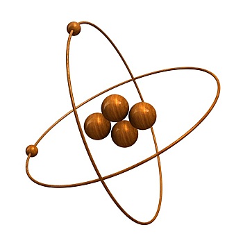 氦气,原子,木头