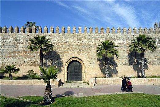 墙壁,要塞,拉巴特,摩洛哥,北非
