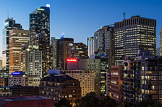 夜晚,建筑,悉尼