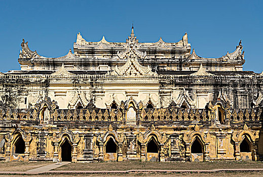 寺院,靠近,曼德勒,缅甸,亚洲