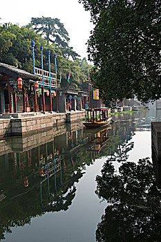 船,河,苏州,街道,颐和园,海淀,地区,北京,中国