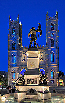 加拿大,魁北克,蒙特利尔,地点,雕塑,圣母院,教堂