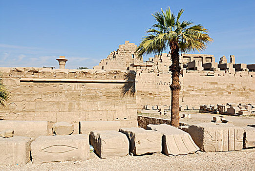 卡尔纳克神庙,庙宇,复杂,路克索神庙,尼罗河流域,埃及,非洲