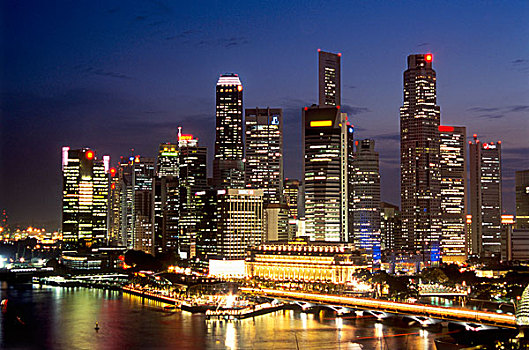 新加坡,港口,天际线