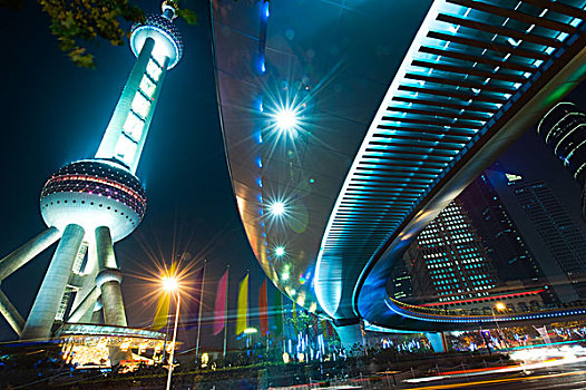 上海,十一月,光影,地标建筑,东方明珠塔,背景