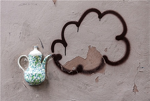 装饰,茶壶,墙壁