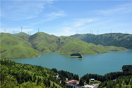 桂林全州天湖俯视图