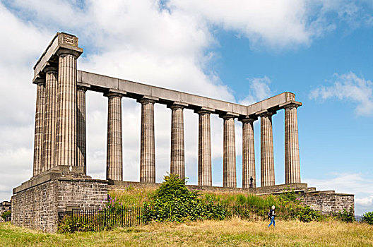国家纪念建筑,苏格兰,山,爱丁堡,英国,欧洲