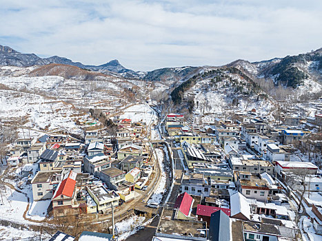 济南白炭窑水库雪景