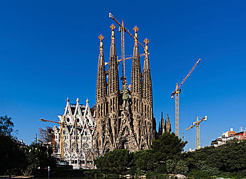 神圣家族教堂,世界遗产,巴塞罗那,西班牙,欧洲