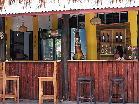 海滩,酒吧,靠近,干盐湖,尼科亚,半岛,哥斯达黎加,中美洲