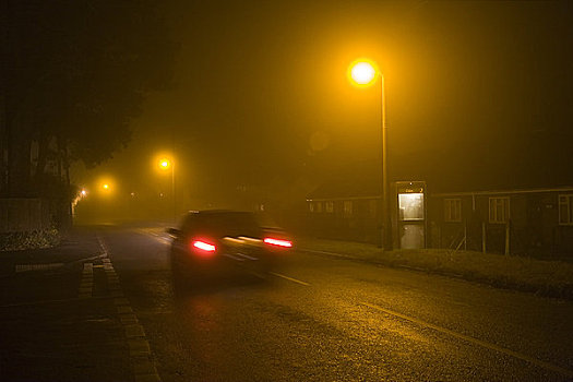 英格兰,牛津,十一月,雾