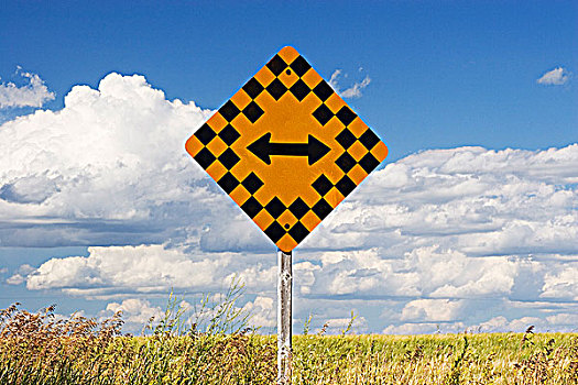 交通标志,乡村,萨斯喀彻温,加拿大