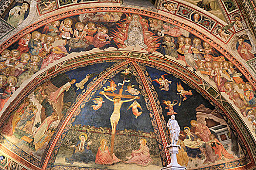 壁画,大教堂,圣母升天教堂,锡耶纳,意大利,欧洲