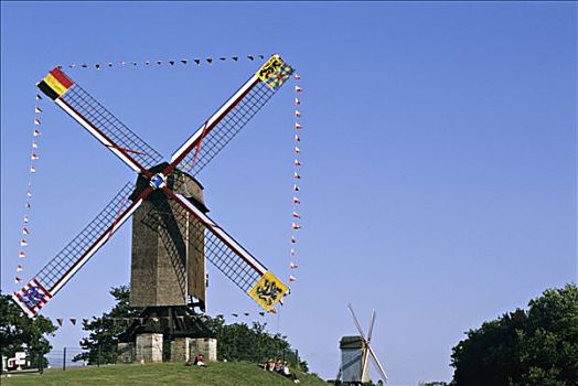 比利时,布鲁日,风车
