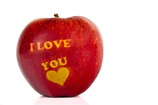苹果,文字,我爱你