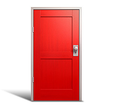 红色,门,门框